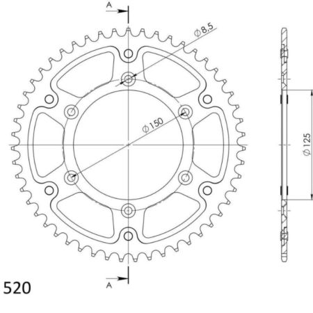 SUPERSPROX ZĘBATKA TYLNA 899 51 GOLD