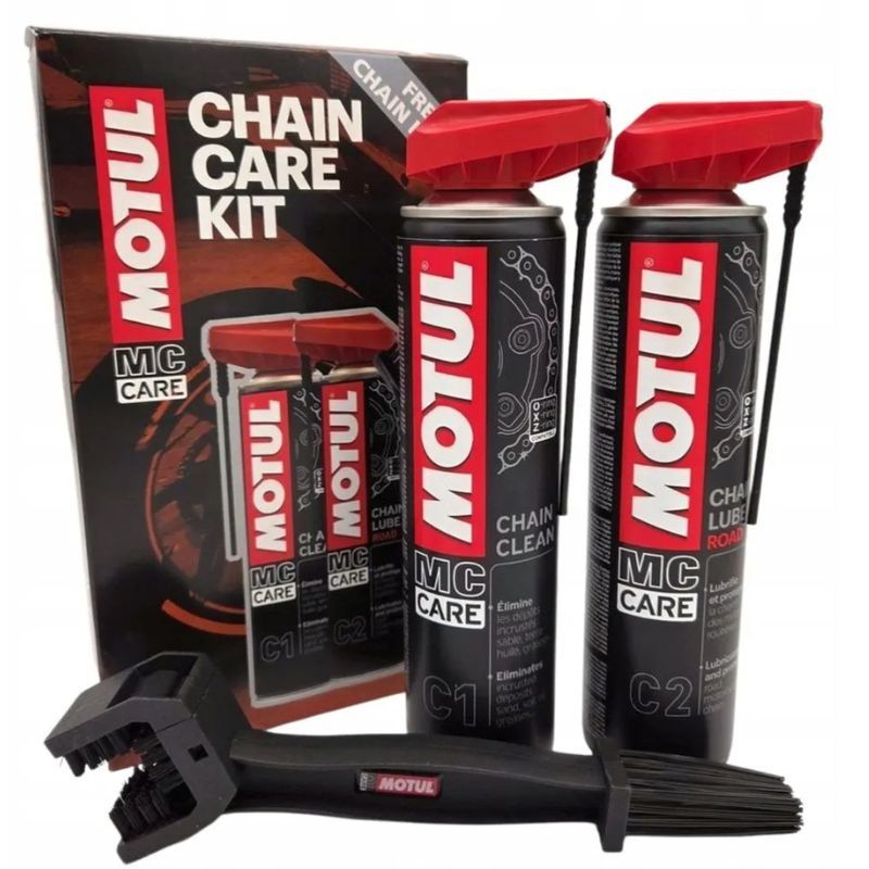 Zestaw do czyszczenia łańcucha MOTUL Sprayx2 Szczo