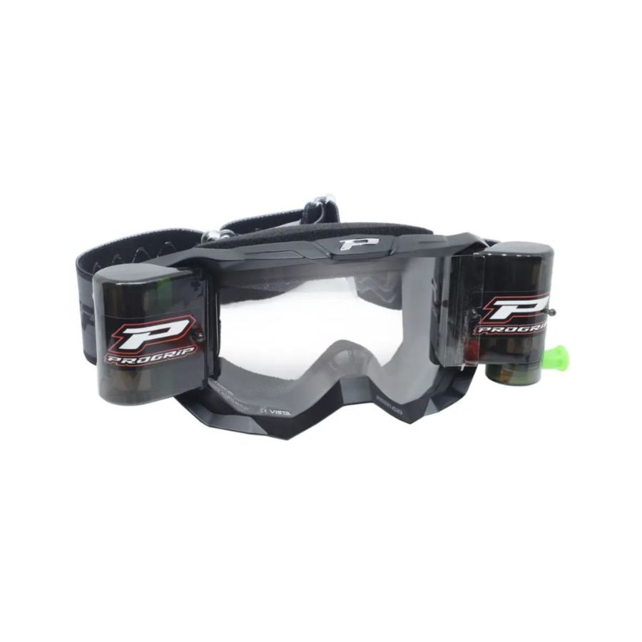 Gogle PRO GRIP 3300 MATT BLACK ROLL OFF XXL