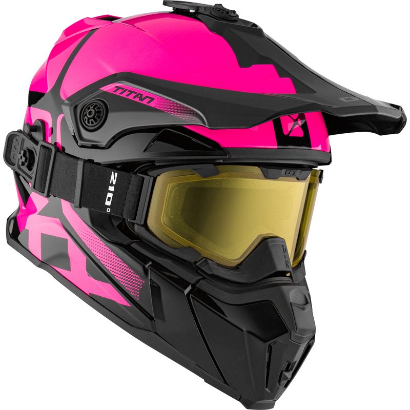Kask CKX TITAN pink L + GOGLE 210° AIRFLOW