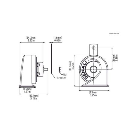 Klakson denali soundBomb mini 113db