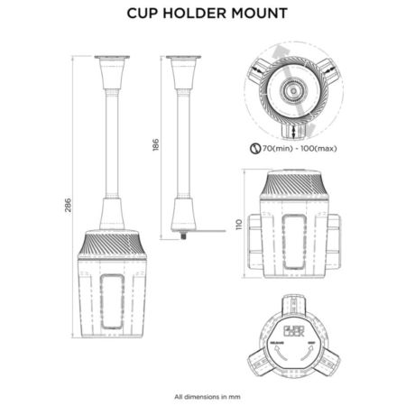 Quad Lock 360 Cup Holder Mount