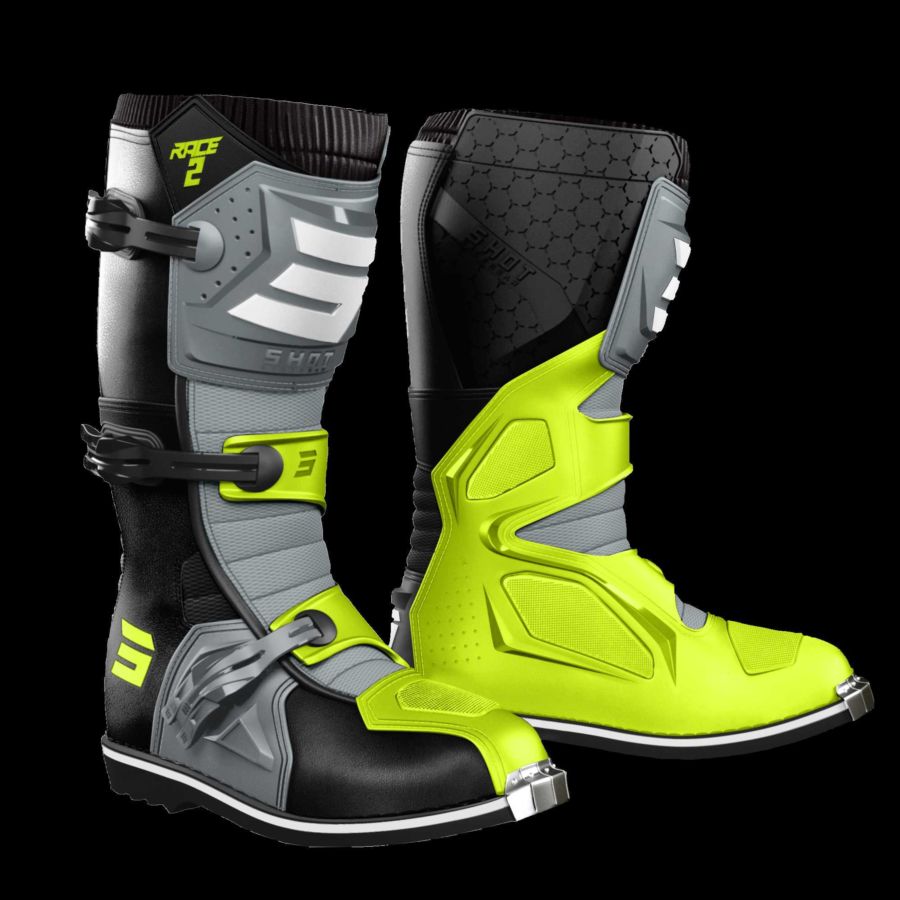 Buty SHOT RACE 2 BLACK_GREY_NEON_YELLOW 39
