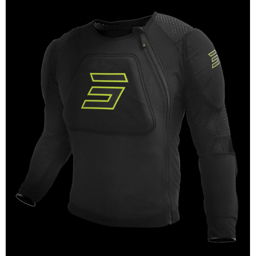 Kamizelka SHOT TUŁÓW PRIME BLACK_NEON_YELLOW 2XS