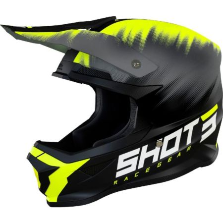 Kask SHOT FURIOUS VERSUS neon yellow matt XL