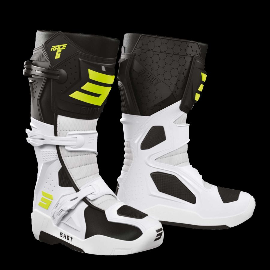 Buty SHOT RACE 6 BLACK_WHITE_NEON_YELLOW 45