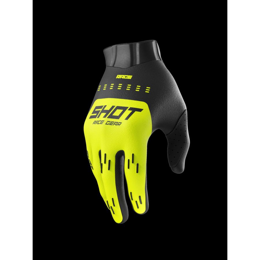 Rękawiczki SHOT RACE KID EVO NEON_YELLOW 8-9