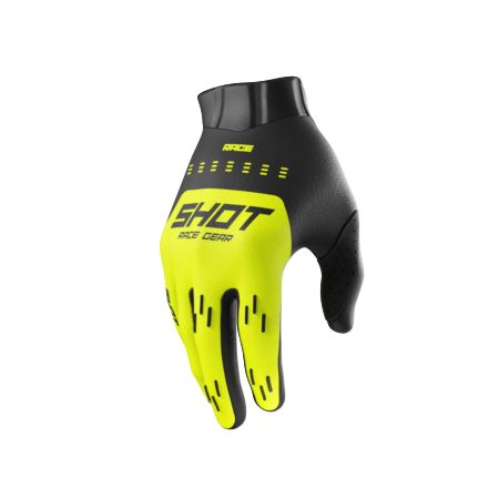 Rękawiczki SHOT RACE KID EVO NEON_YELLOW 8-9