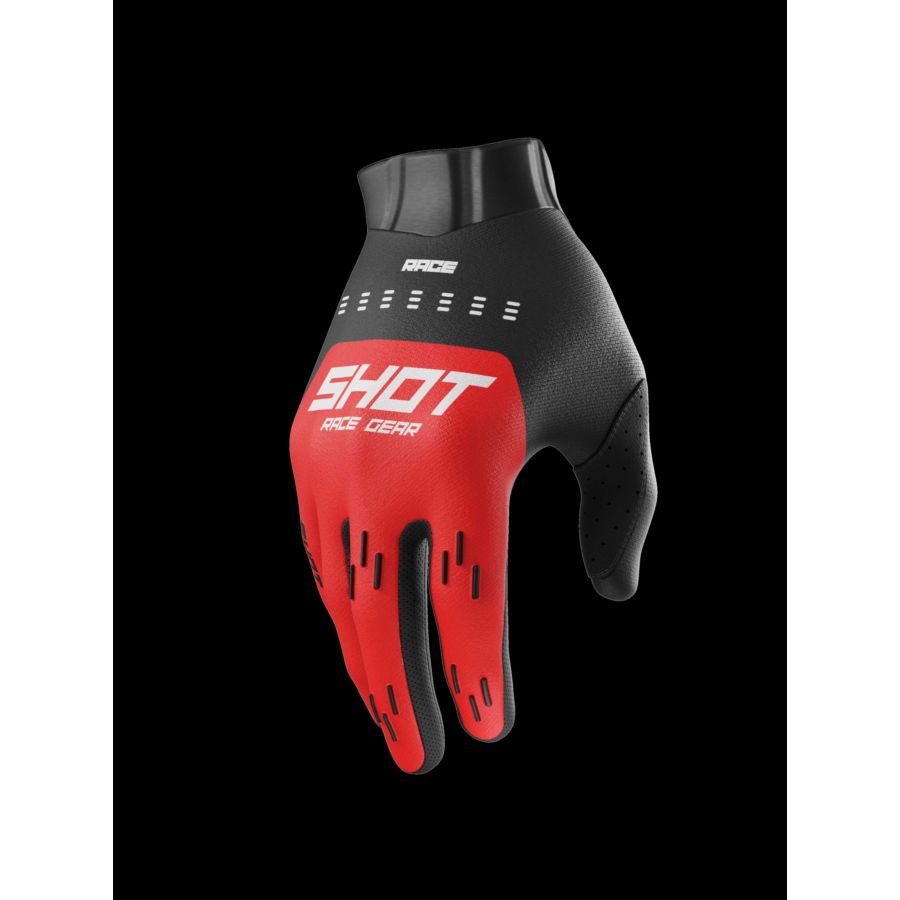 Rękawiczki SHOT RACE KID EVO RED 10-11