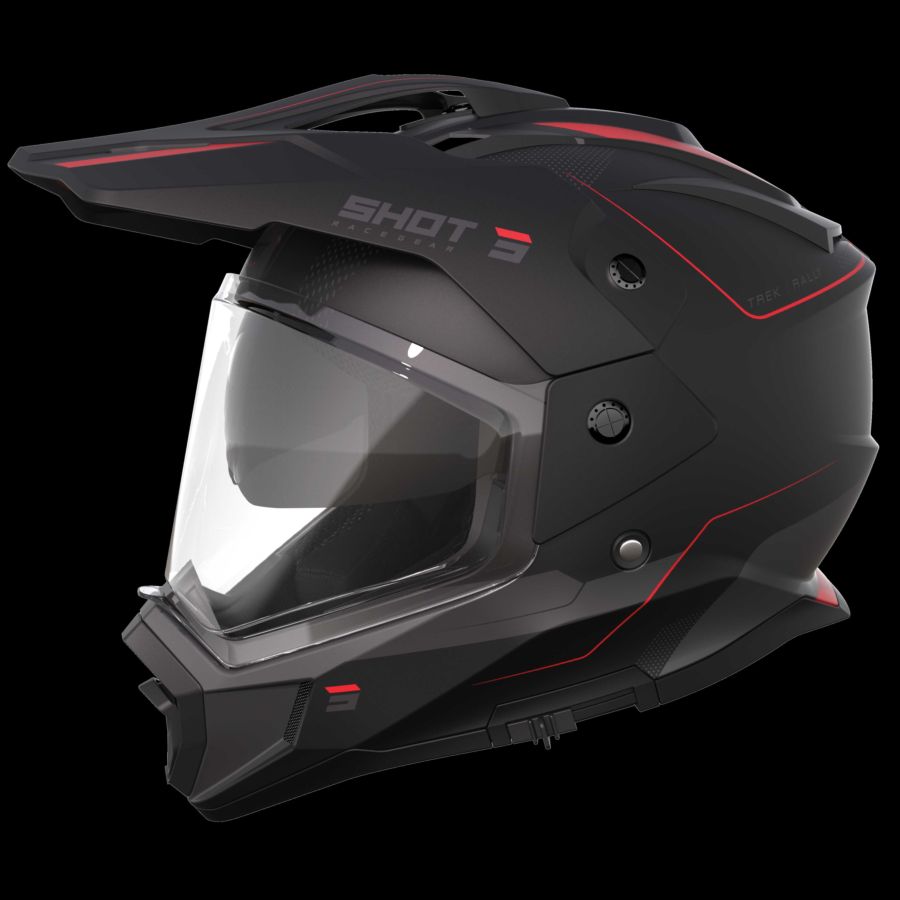 Kask SHOT TREK MAX VISION RALLY BLACK_RED_MATT S