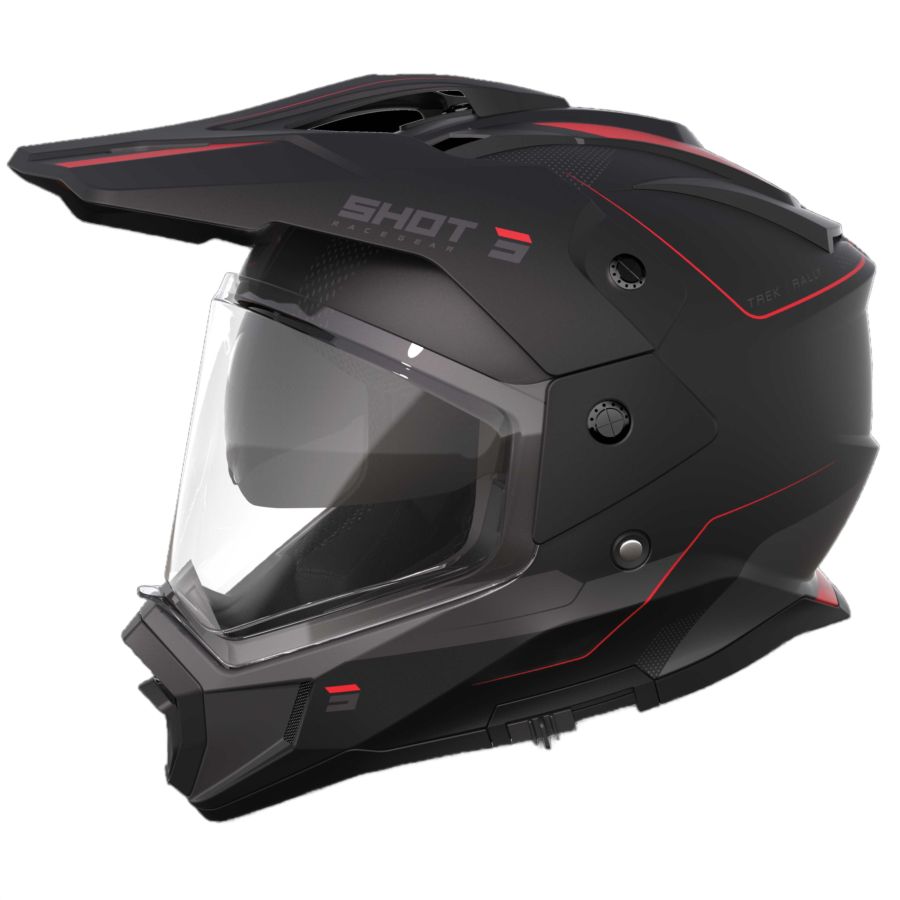 Kask SHOT TREK MAX VISION RALLY BLACK_RED_MATT L
