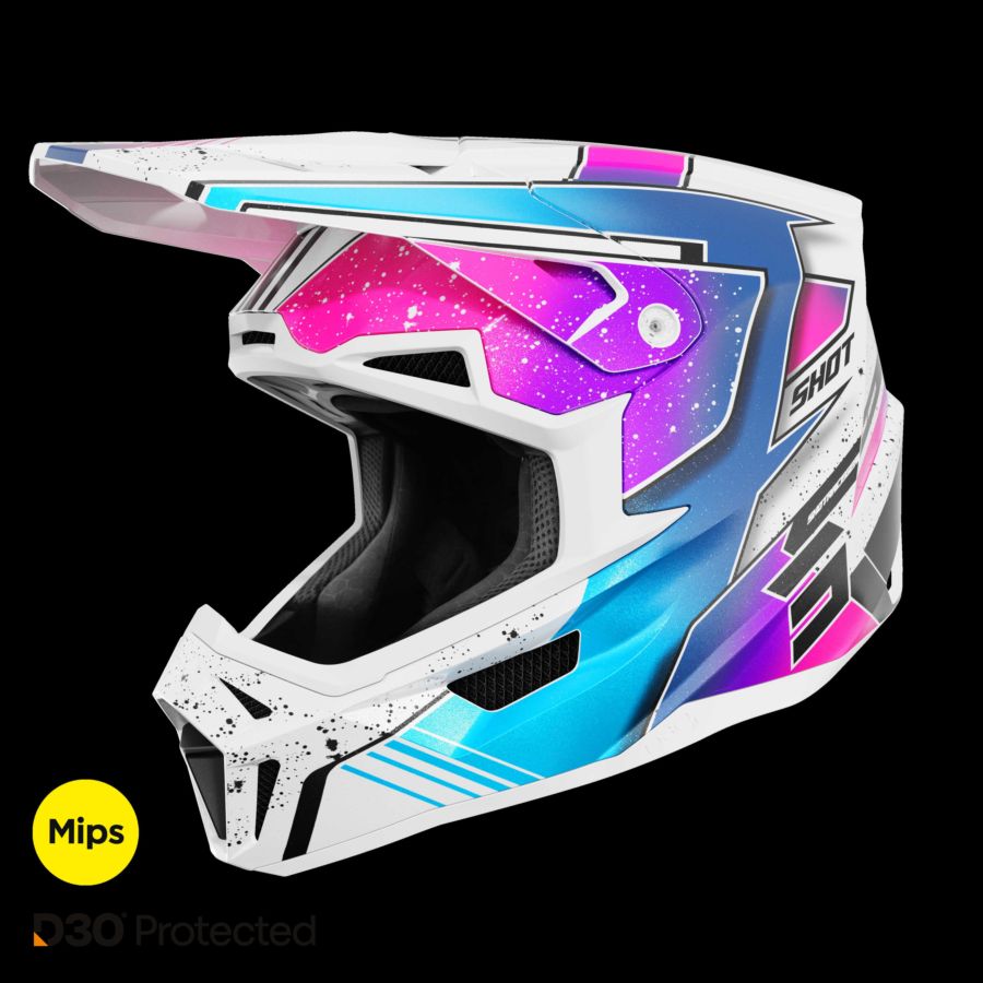 Kask SHOT LITE RACING WHITE_PINK_PEARLY L