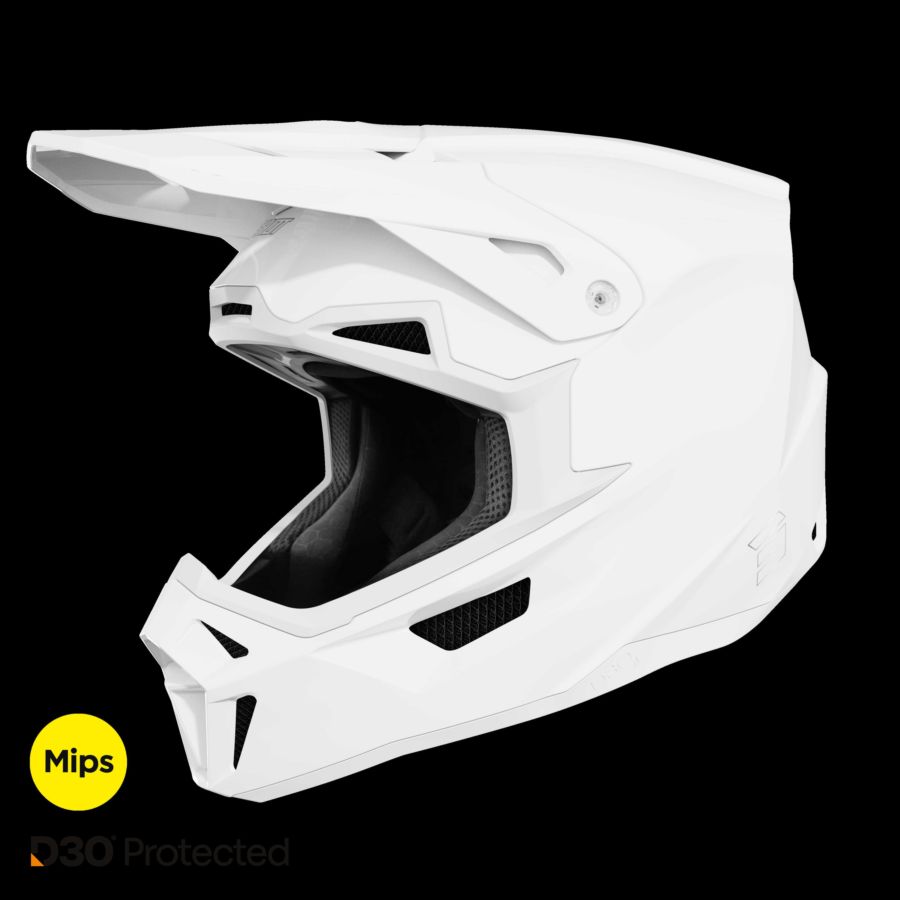 Kask SHOT LITE SOLID WHITE_GLOSSY S