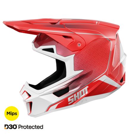 Kask SHOT LITE CHALLENGER RED_PEARLY XL