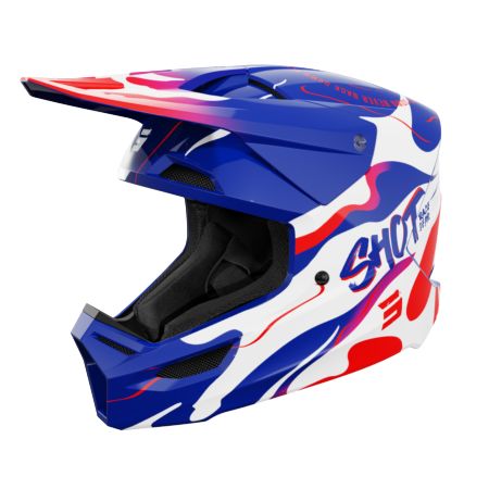 Kask SHOT FURIOUS KID BEAST BLUE_RED_GLOSSY YM
