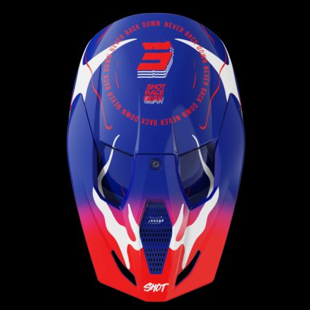 Kask SHOT FURIOUS KID BEAST BLUE_RED_GLOSSY YM
