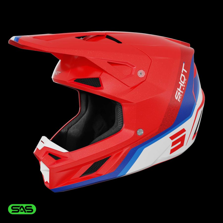 Kask SHOT SPEED ATOMIC RED_PEARLY S