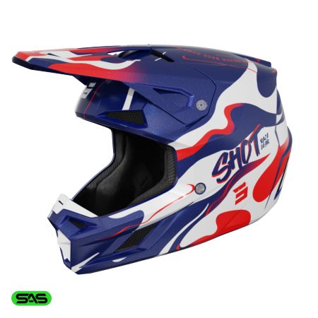 Kask SHOT SPEED BEAST BLUE_RED_PEARLY XS