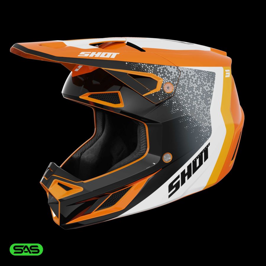 Kask SHOT SPEED HYBRID ORANGE_GLOSSY M