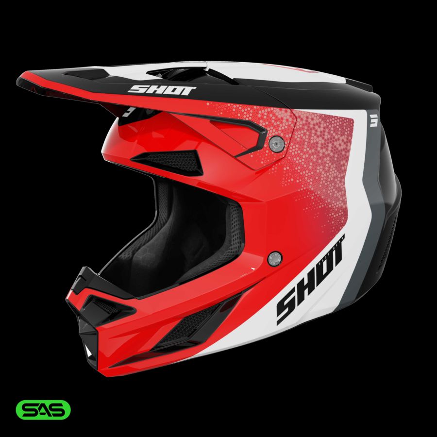 Kask SHOT SPEED HYBRID RED_GLOSSY L