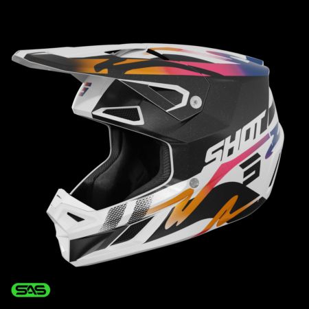 Kask SHOT SPEED WAVE BLACK_WHITE_PEARLY XL