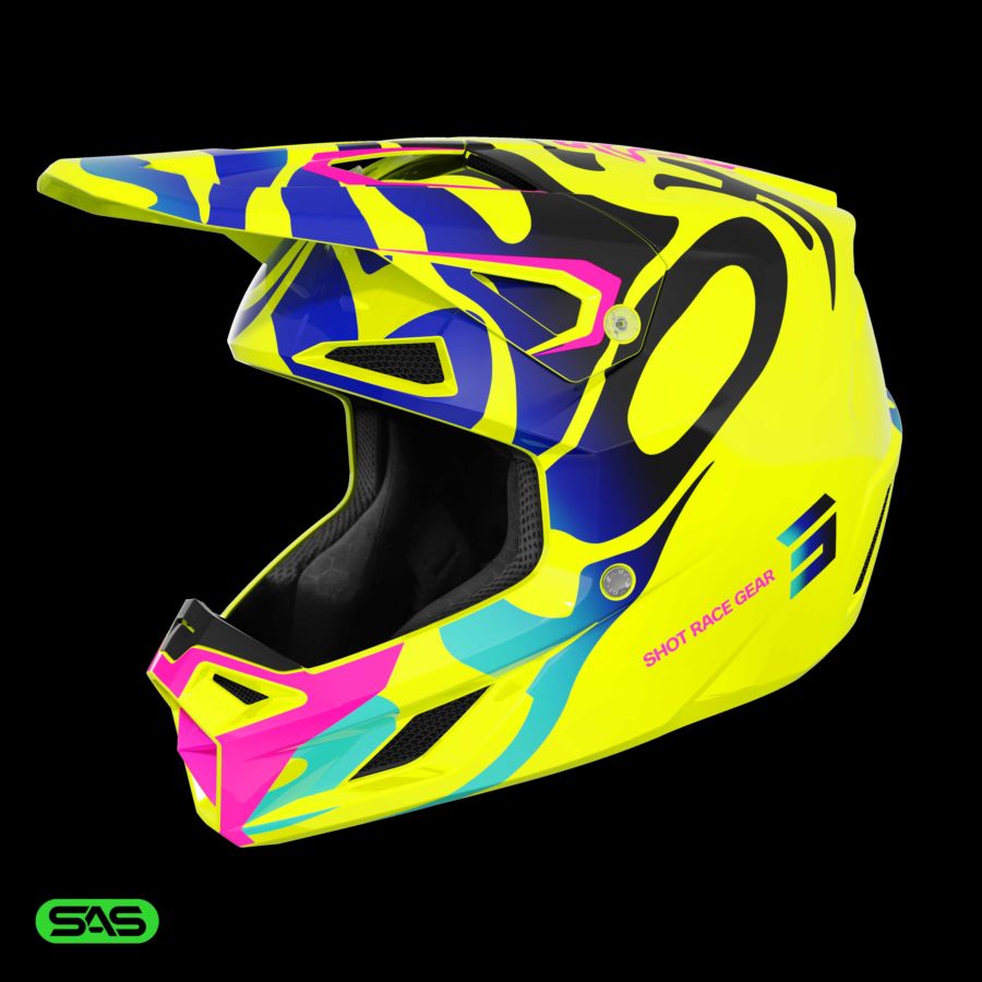 Kask SHOT SPEED KID GHOST NEON_YELLOW_GLOSSY YS