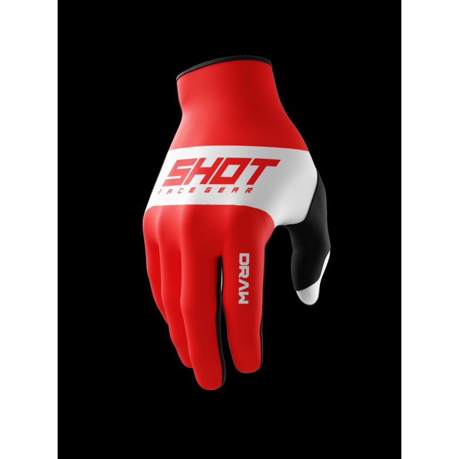 Rękawiczki SHOT DRAW KID SKY RED 8-9