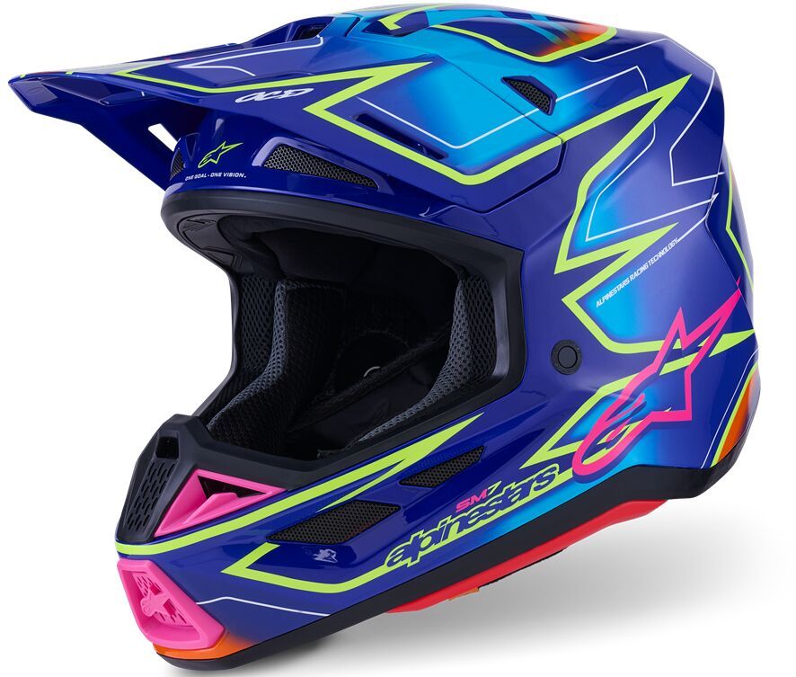 Kask ALPINESTARS SUPERTECH M7 CAST blu/ylw/pnk 2XL