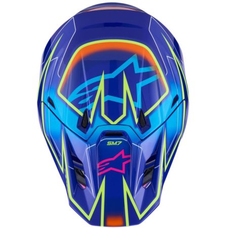 Kask ALPINESTARS SUPERTECH M7 CAST blu/ylw/pnk 2XL