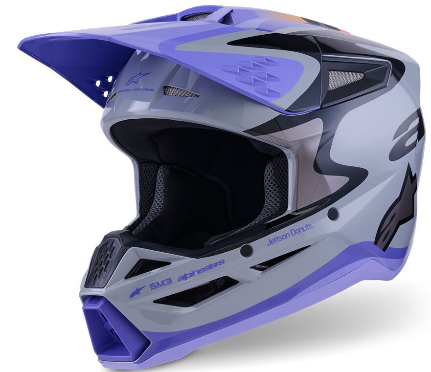 Kask ALPINESTARS SUPERTECH M3 JETTSON gy/pu/bl 2XL