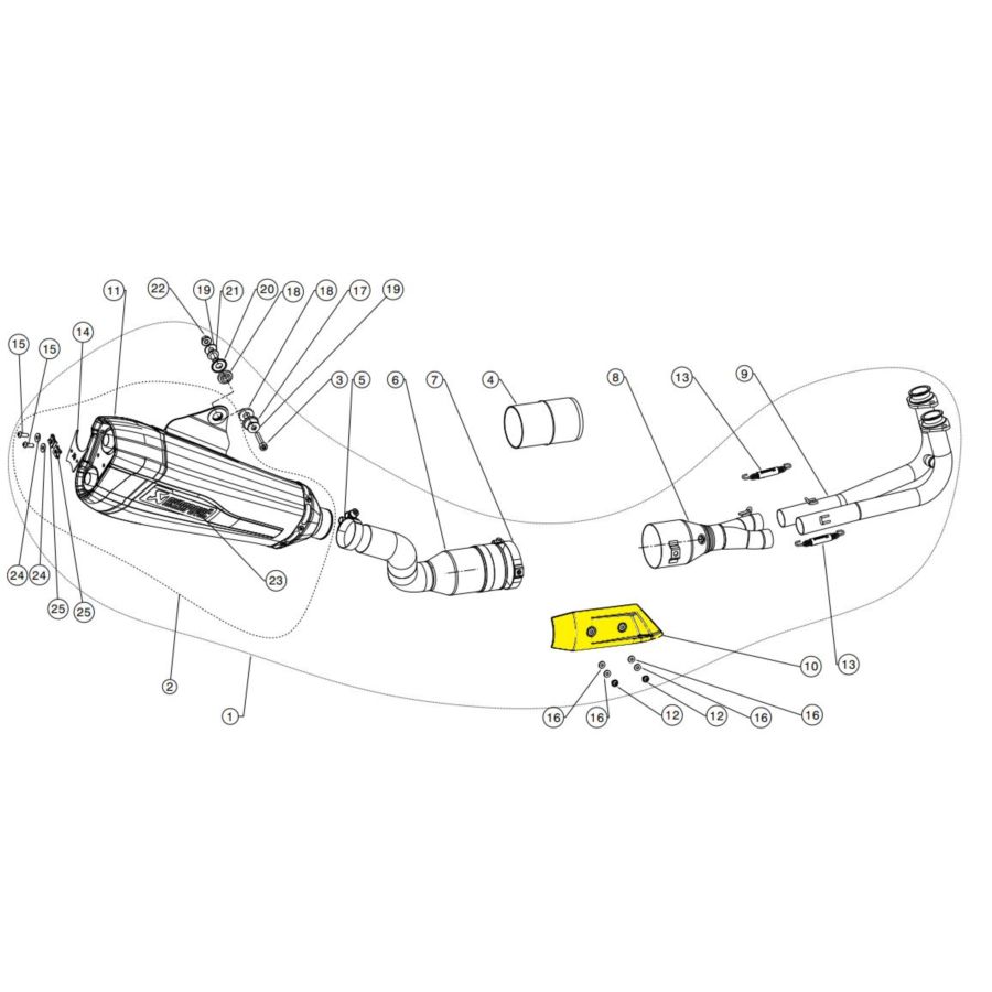 Osłona termiczna AKRAPOVIC YAMAHA XP 530 T-Max ABS