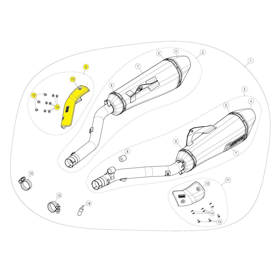 Osłona termiczna AKRAPOVIC BMW K 1600 GT ABS