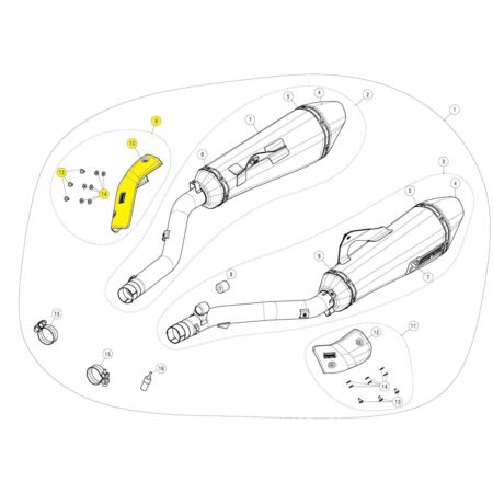 Osłona termiczna AKRAPOVIC BMW K 1600 GT ABS