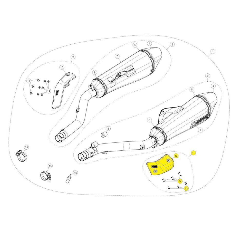 Osłona termiczna AKRAPOVIC BMW K 1600 GT ABS