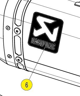 Naklejka tłumika AKRAPOVIC SUZUKI GSX-S 1000