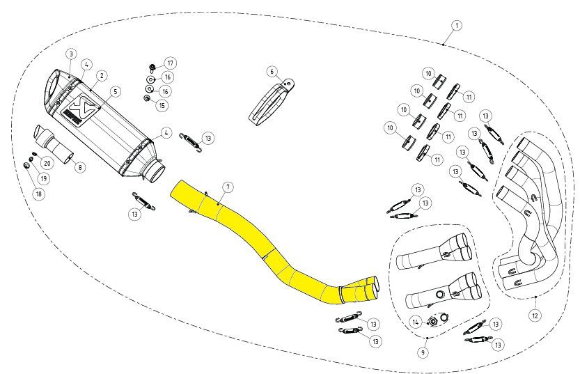 Rura łącząca AKRAPOVIC