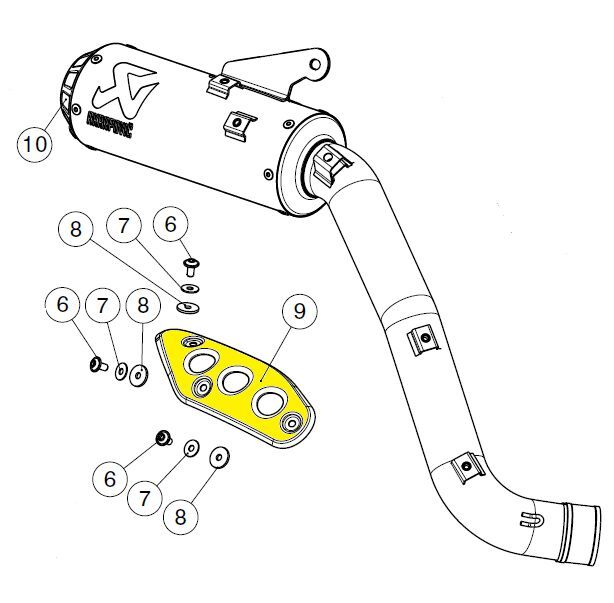 Osłona termiczna AKRAPOVIC YAMAHA XSR 700 ABS