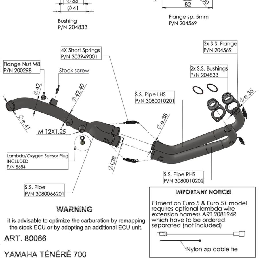 Kolektor LEOVINCE YAMAHA XTZ 690