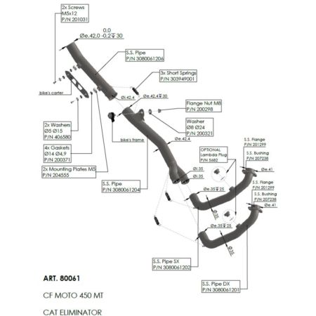 Kolektor LEOVINCE CF MOTO MT 450