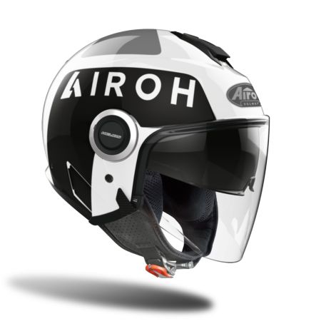 Kask otwarty AIROH HELIOS white gloss S