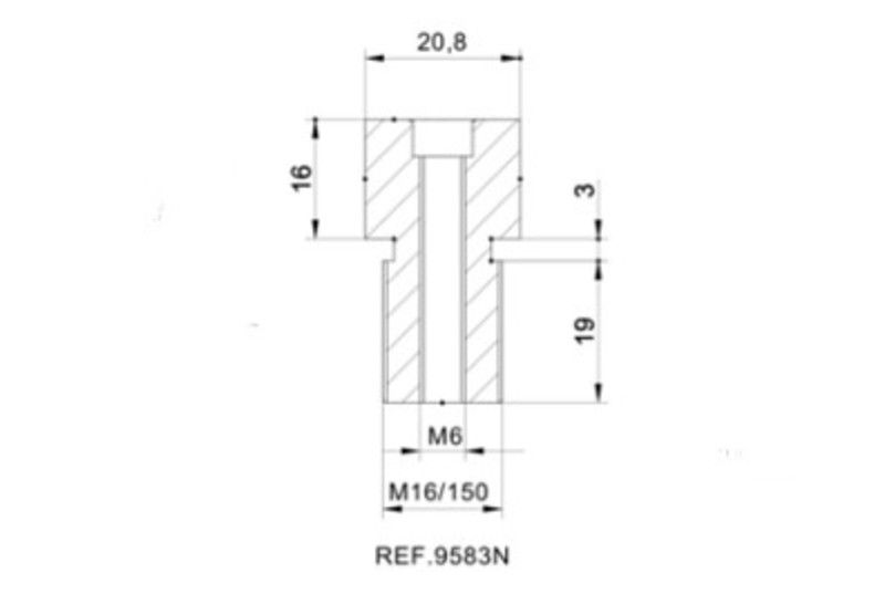 Adapter lusterek PUIG HI-TECH IV/TRACKER YAMAHA
