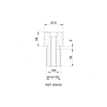 Adapter lusterek PUIG HI-TECH IV/TRACKER YAMAHA