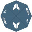 Parasol THOR steel blue