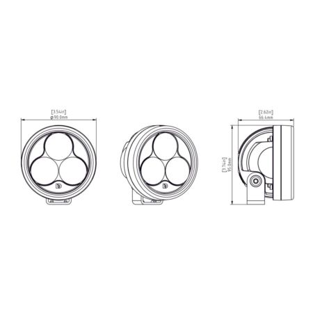 Reflektor drogowy DENALI LED D3 W/DATA/DIM