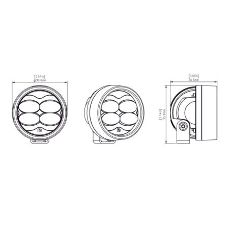 Reflektor przeciwmgielny DENALI LED D3 W/DATA/DIM