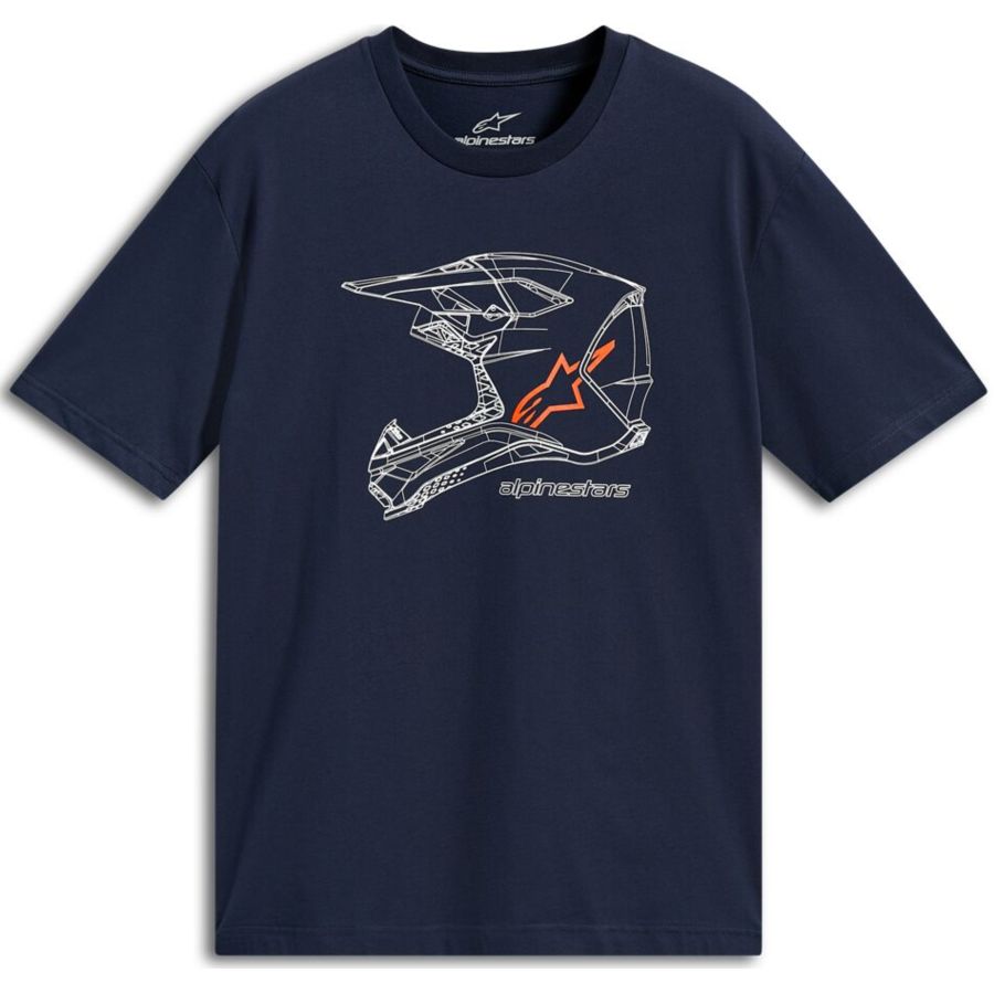 T-shirt ALPINESTARS MX HELMET CSF navy L