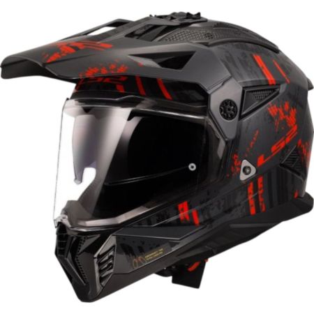 Kask LS2 MX702 pioneer II crazy black red XS