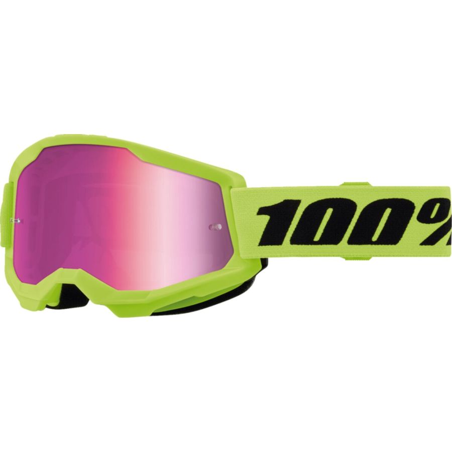 Gogle 100% STRATA 2 JR neon yl mr pk