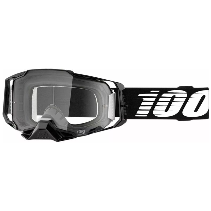 Gogle 100% armega black clear czarny