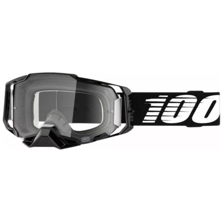 Gogle 100% armega black clear czarny